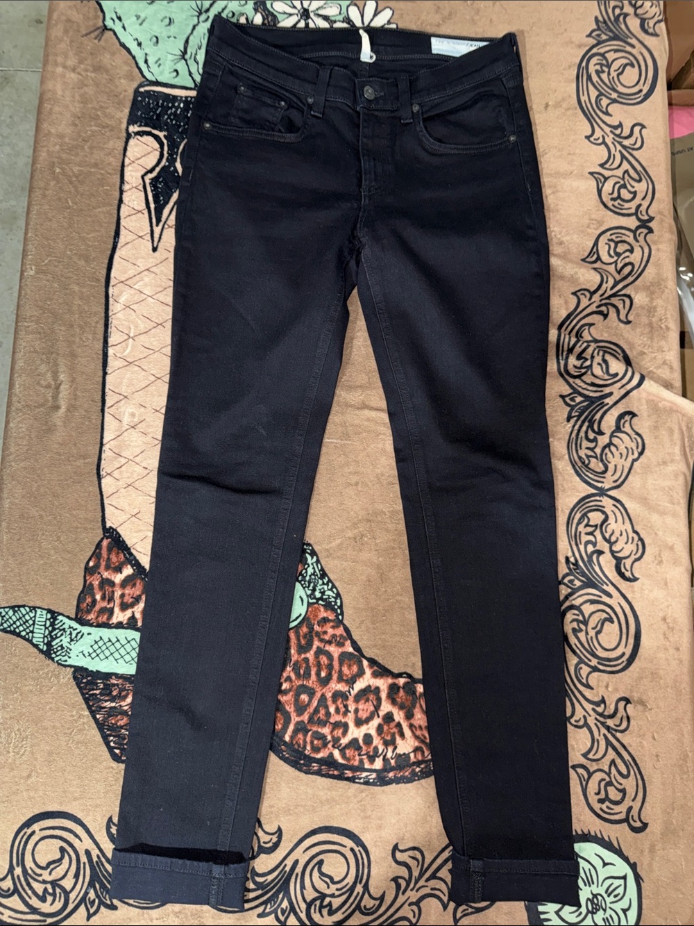 EUC WORN ONCE Rag & Bone Women's Skinny Jeans in Black Size 27